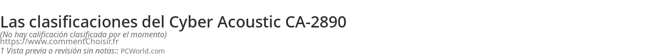 Ratings Cyber Acoustic CA-2890