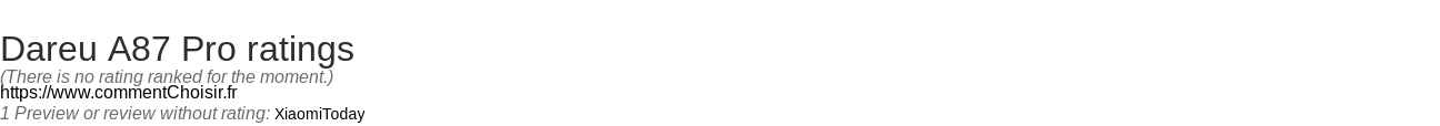 Ratings Dareu A87 Pro
