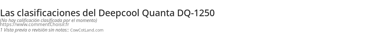Ratings Deepcool Quanta DQ-1250