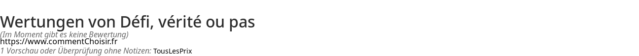 Ratings Dfi, vrit ou pas