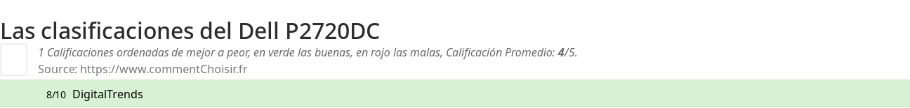 Ratings Dell P2720DC