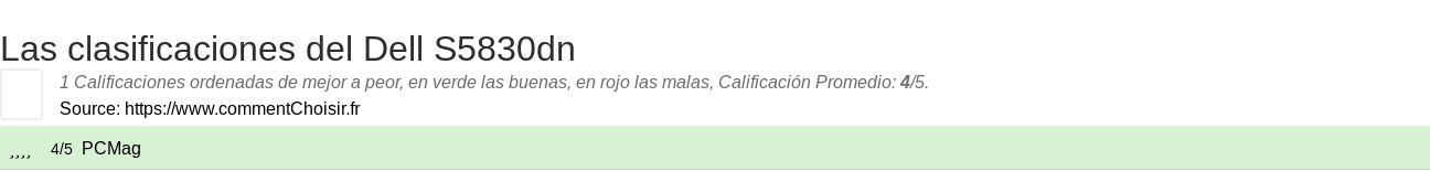 Ratings Dell S5830dn
