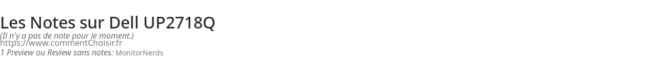 Ratings Dell UP2718Q