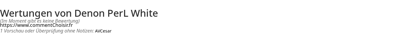 Ratings Denon PerL White