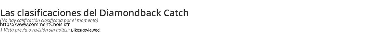 Ratings Diamondback Catch