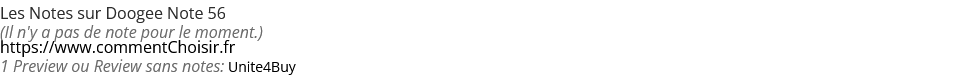 Ratings Doogee Note 56