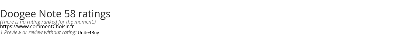 Ratings Doogee Note 58