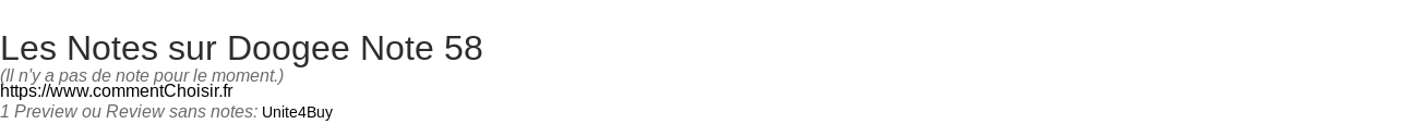 Ratings Doogee Note 58