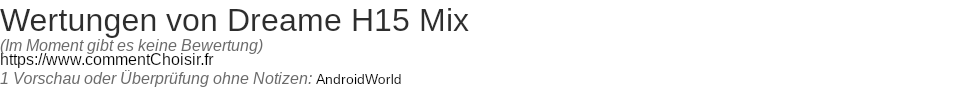 Ratings Dreame H15 Mix