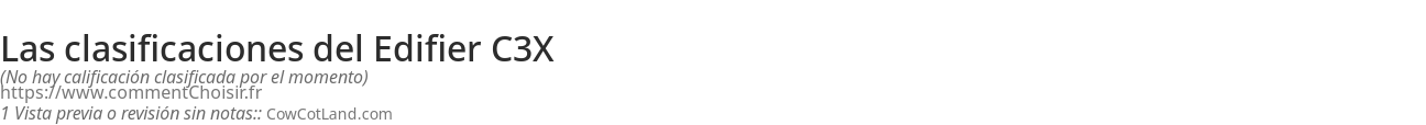 Ratings Edifier C3X