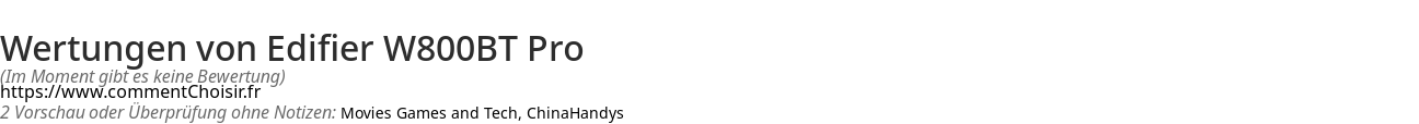 Ratings Edifier W800BT Pro