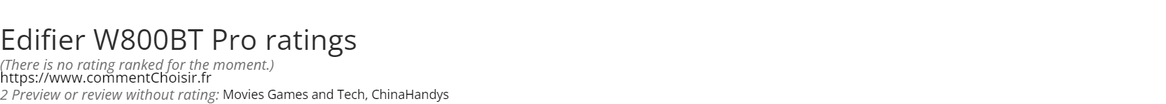 Ratings Edifier W800BT Pro