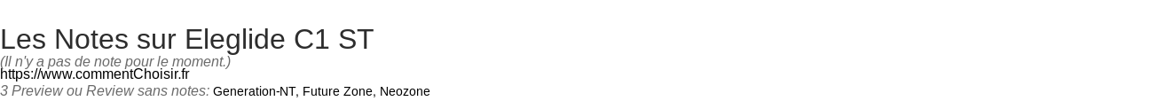 Ratings Eleglide C1 ST