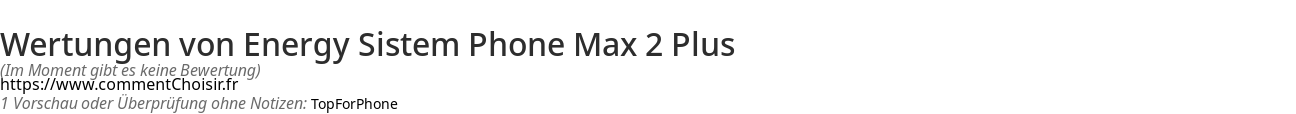Ratings Energy Sistem Phone Max 2 Plus
