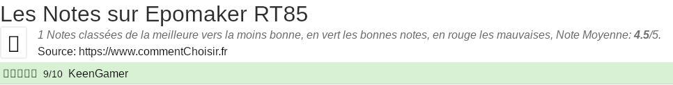 Ratings Epomaker RT85