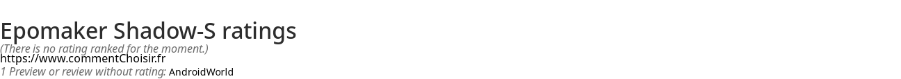 Ratings Epomaker Shadow-S