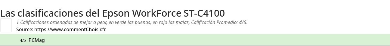 Ratings Epson WorkForce ST-C4100