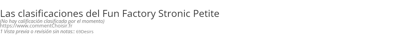 Ratings Fun Factory Stronic Petite