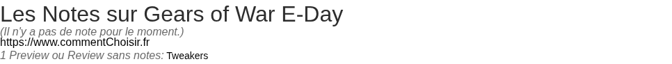 Ratings Gears of War E-Day