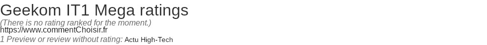 Ratings Geekom IT1 Mega