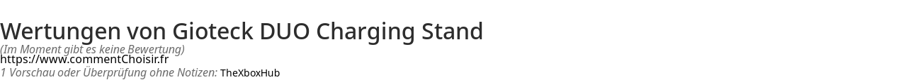 Ratings Gioteck DUO Charging Stand