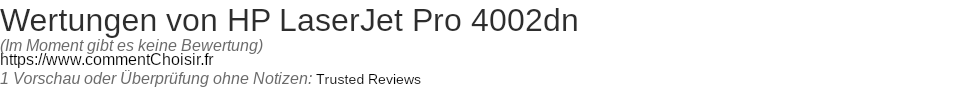 Ratings HP LaserJet Pro 4002dn