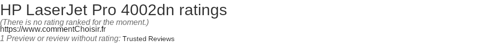 Ratings HP LaserJet Pro 4002dn