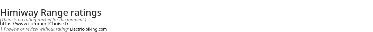 Ratings Himiway Range