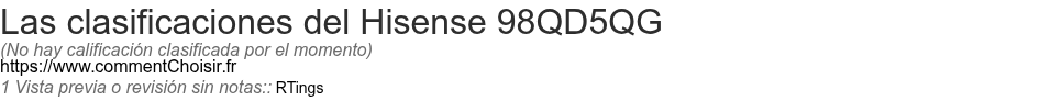 Ratings Hisense 98QD5QG
