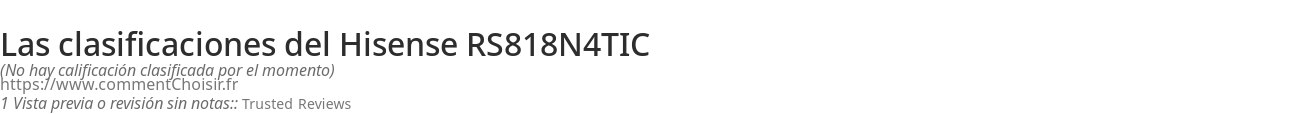 Ratings Hisense RS818N4TIC