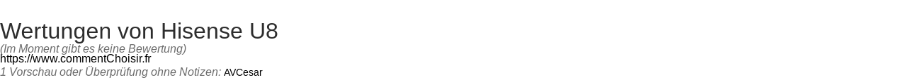 Ratings Hisense U8