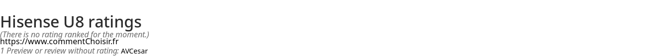 Ratings Hisense U8