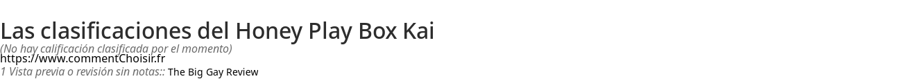 Ratings Honey Play Box Kai