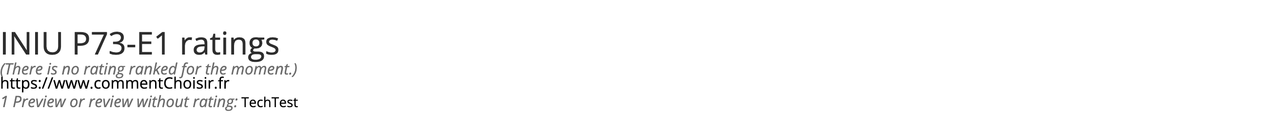 Ratings INIU P73-E1