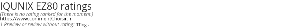 Ratings IQUNIX EZ80