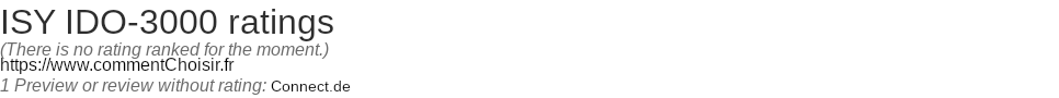 Ratings ISY IDO-3000