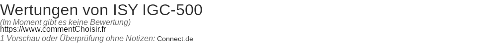 Ratings ISY IGC-500