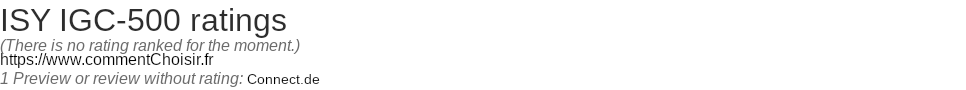 Ratings ISY IGC-500