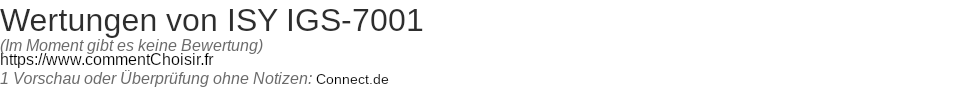 Ratings ISY IGS-7001