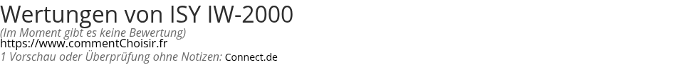 Ratings ISY IW-2000