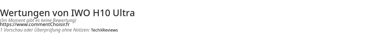 Ratings IWO H10 Ultra