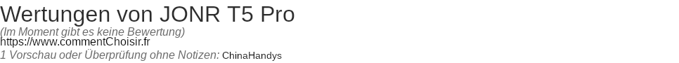 Ratings JONR T5 Pro