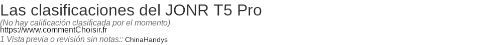 Ratings JONR T5 Pro