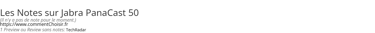 Ratings Jabra PanaCast 50