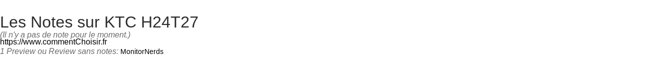 Ratings KTC H24T27