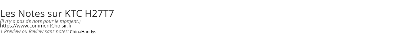Ratings KTC H27T7