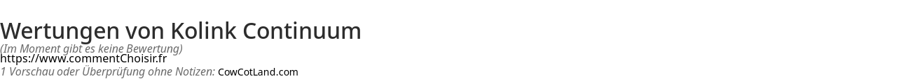 Ratings Kolink Continuum