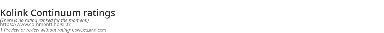 Ratings Kolink Continuum
