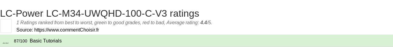 Ratings LC-Power LC-M34-UWQHD-100-C-V3