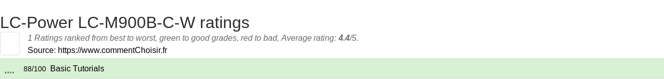 Ratings LC-Power LC-M900B-C-W